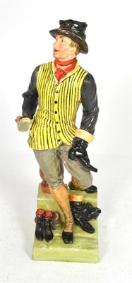 Lot 5 - A Royal Crown Derby figure of a shoe shine, 31cm, with back stamp circa 1860
