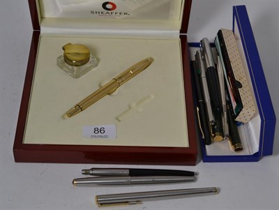 Lot 86 - A sheaffer legacy fountain pen, the nib stamped 18K/750 commemorating the first ascent of Mt...