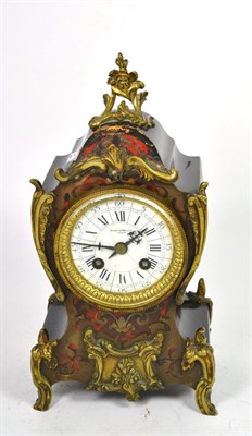 Lot 100 - A ";Boulle"; striking mantel clock, retailed by Mappin & Webb Ltd, London