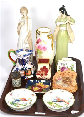 Lot 107 - A mixed group of Royal Doulton ceramics including a 19th century Doulton Burslem vase