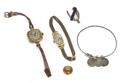 Lot 173 - Two gold wristwatches