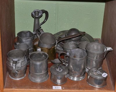 Lot 219 - A collection of assorted pewter