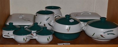 Lot 225 - A Denby Green wheat part dinner service