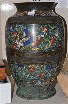 Lot 242 - A large Oriental Cloisonne vase