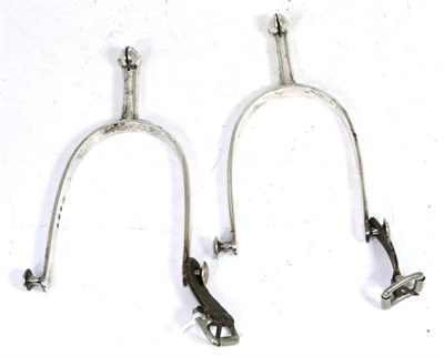 Lot 278 - A pair of silver spurs, Birmingham 1906, 15cm long, approx 9ozt