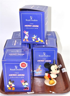 Lot 333 - Six Royal Doulton Disney figures each signed in gold