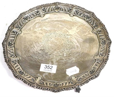 Lot 352 - A silver salver, Walker & Hall