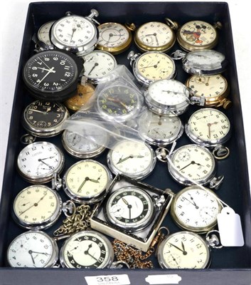 Lot 358 - A quantity of pocket watches, comprising of, four Smiths stop watches, Smiths Jamboree scouting...