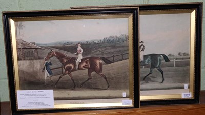 Lot 1019 - John F Herring (British, 1795-1865) "Matilda" "Emilus", hand-coloured aquatints by R G Reeve...