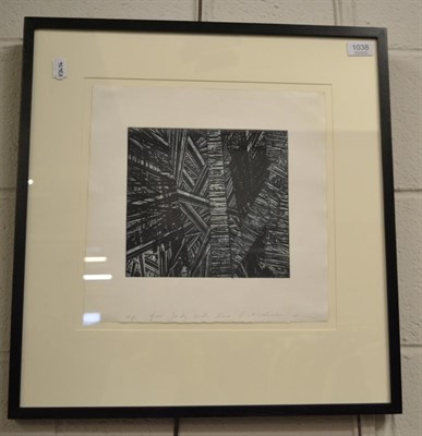 Lot 1038 - Friedhard Kiekeban modern 2001 artists proof etching, signed and inscribed in pencil, framed