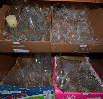 Lot 1053 - Four boxes of various household glass