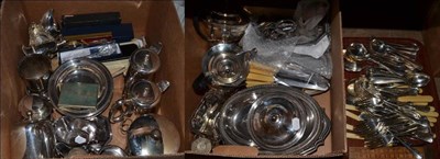 Lot 1061 - A large quantity of silver plate including flatware and hollow ware