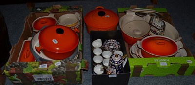 Lot 1065 - A Japan pattern coffee set; a Staffordshire sauce tureen, cover and stand and a quantity of Le...