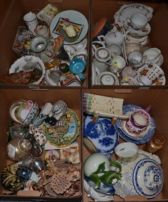 Lot 1068 - Fives boxes of various household china including Rosenthal, Royal Albert, Wedgwood, Majolica...