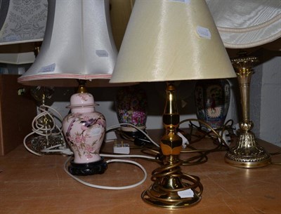 Lot 1073 - Eight various table lamps (8)