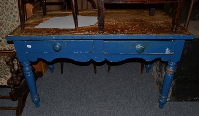 Lot 1083 - A painted pine table