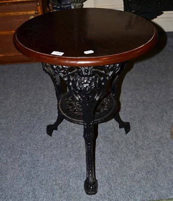 Lot 1105 - Painted cast iron pub table