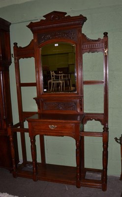 Lot 1122 - Edwardian oak hallstand