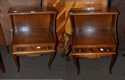 Lot 1140 - A pair of reproduction mahogany bedside tables (2)