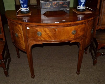 Lot 1158 - An early 19th century mahogany demi-lune sideboard (a.f.)