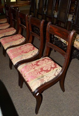 Lot 1180 - A set of six Regency mahogany dining chairs