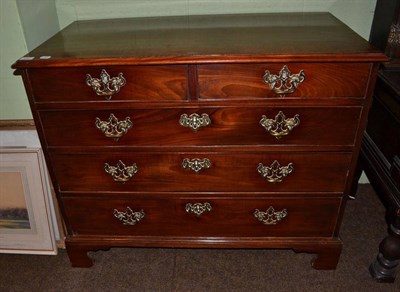 Lot 1221 - George III mahogany four height chest of drawers