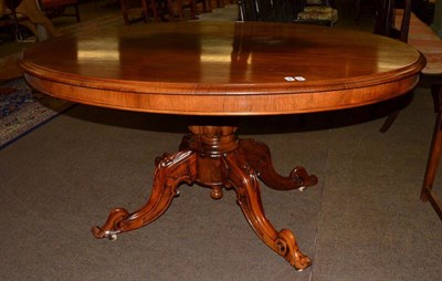 Lot 1223 - A Victorian rosewood breakfast table