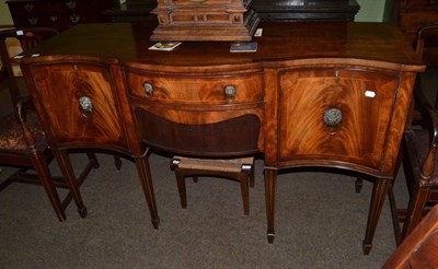 Lot 1224 - An Edwardian inlaid mahogany serpentine fronted sideboard