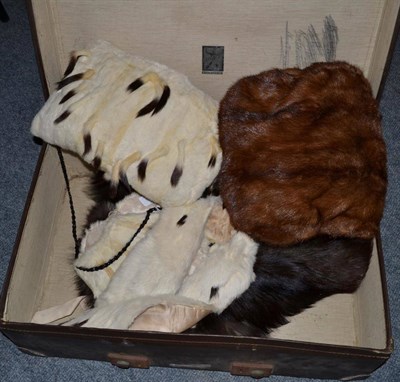 Lot 1235 - Assorted fur accessories, including a Jaysam silver tipped fox fur shoulder cape, another...