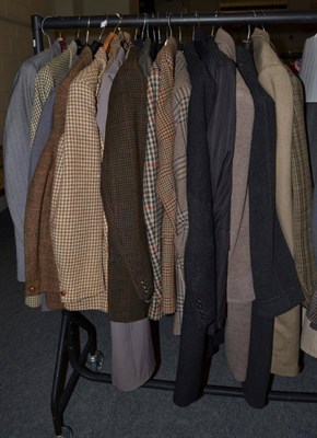 Lot 1245 - Circa 1960s and later gents suits, jackets and overcoats etc, sizes are mainly; 40"; chest,...