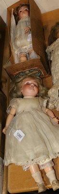 Lot 1280 - Armand Marseille 390 bisque socket head doll, with blond wig, sleeping blue eyes, composition...