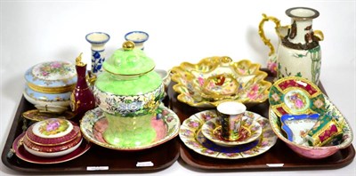 Lot 17 - Two trays of 20th century ceramics including Limoges, Mailing, etc