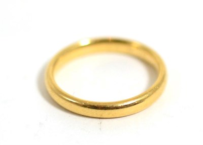 Lot 62 - An 18 carat gold band ring, finger size N1/2
