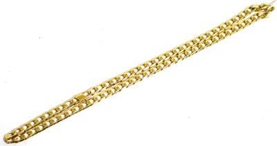 Lot 84 - An 18 carat curb link gold necklace, length 46.5cm