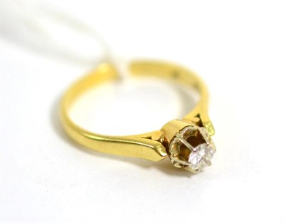Lot 87 - A solitaire diamond ring, estimated diamond weight 0.25 carat approximately, finger size O1/2