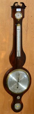 Lot 160 - A 19th century mahogany wheel barometer signed Bywater & Dawson & Co, Liverpool