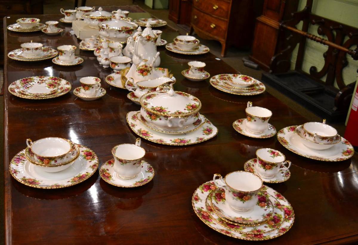 Lot 336 - A large quantity of Royal Albert Old Country Rose bone china tableware's including dinnerwares, tea