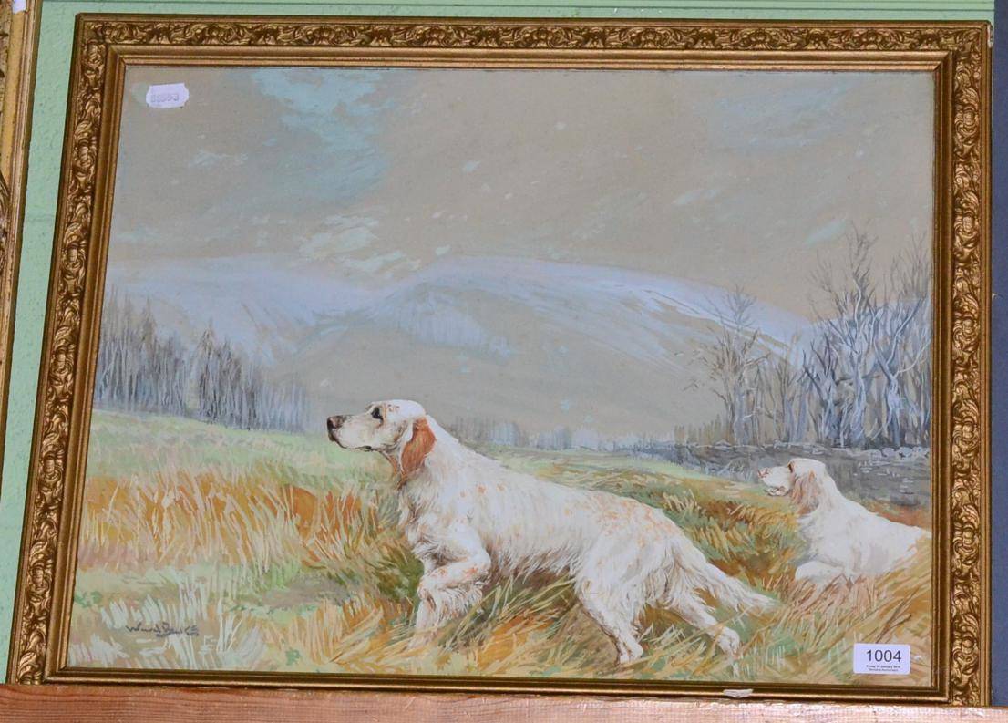 Lot 1004 - Reuben Ward Binks (1880-1950) portrait of an orange Belton Setter in a mountainous landscape...