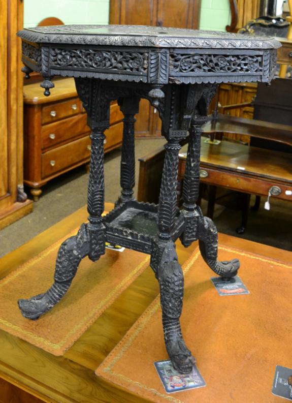 Lot 1268 - A 19th century Anglo-Indian occasional table