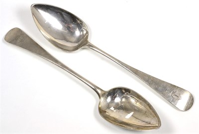 Lot 67 - Pair of silver serving spoons