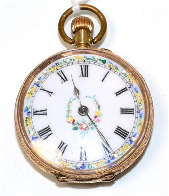 Lot 108 - A lady's fob watch, case stamped '9C'