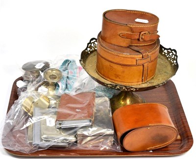 Lot 133 - Miscellaneous silver items of vertu including match case, cigarette cases, cigarette box etc;...
