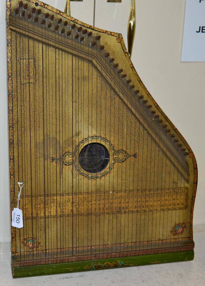 Lot 150 - Guitar Zither with label 'Piano Harp No.5