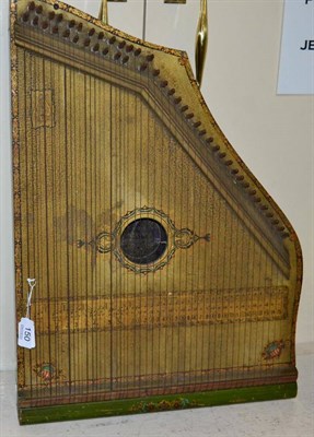 Lot 150 - Guitar Zither with label 'Piano Harp No.5 Special Made In USA', front has remains of original...