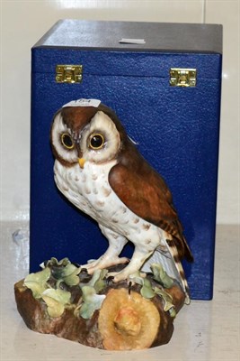 Lot 154 - A Royal Crown Derby china figure of a large brown owl, original box