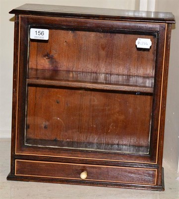 Lot 156 - A Victorian mahogany table top display cabinet, of rectangular form with sliding glazed panel...