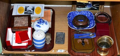 Lot 165 - A collection of walking sticks; Ordnance Survey maps; a Chinese vase stand; a Cartier boxed...