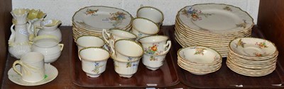 Lot 189 - A Staffordshire ";Devon"; part tea and dinner service and six pieces of Belleek ware