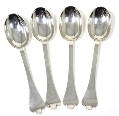 Lot 191 - A set of four silver trefid spoons, London 1938/39, each with Roehampton golf club inscription