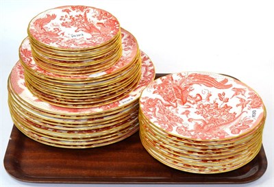 Lot 296 - A group of Royal Crown Derby 'Red Aves' pattern dinner wares